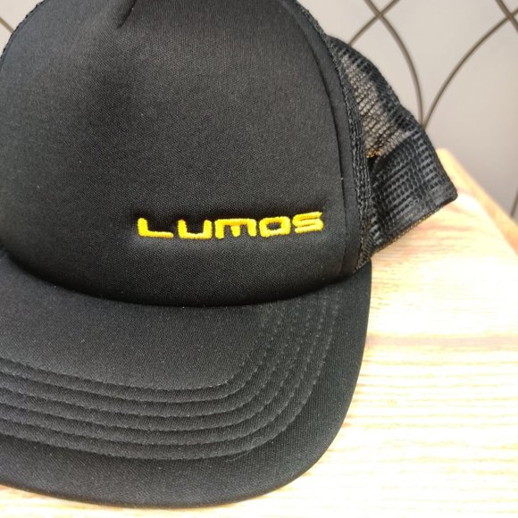 Lumos mens trucker hat adjustable snapback mesh baseball black retro cap sz OS - Picture 5 of 9